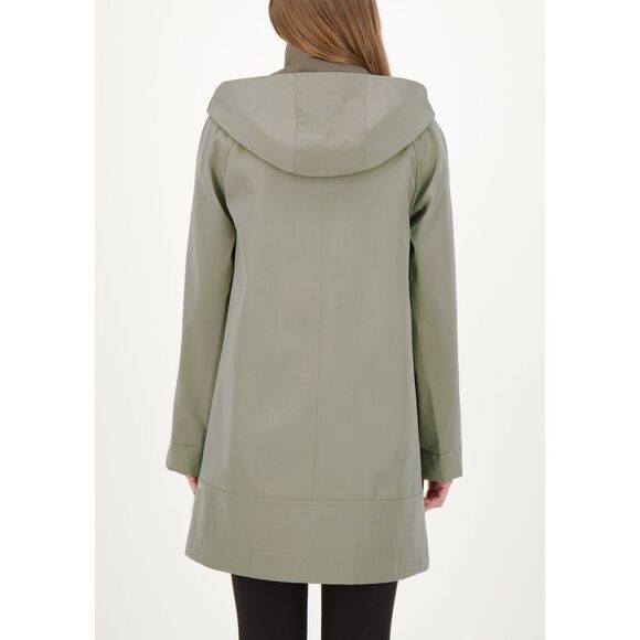 New! JONES NEW YORK Women's Two-Tone Hooded Rain Coat Jacket Water Resistant - Picture 4 of 4